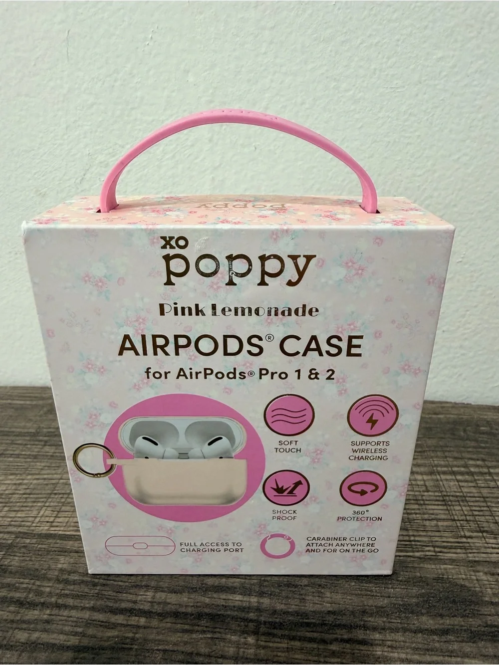 XO Poppy AirPods Pro Case 1 & 2 - Pink